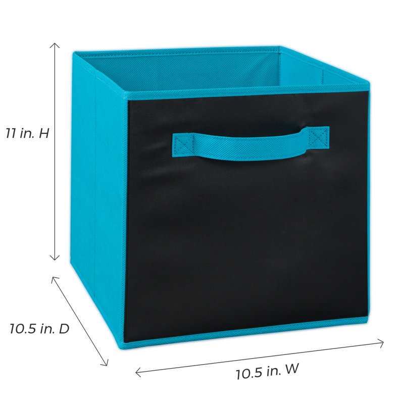 Cubeicals Chalkboard Fabric Storage Bin, Ocean Blue