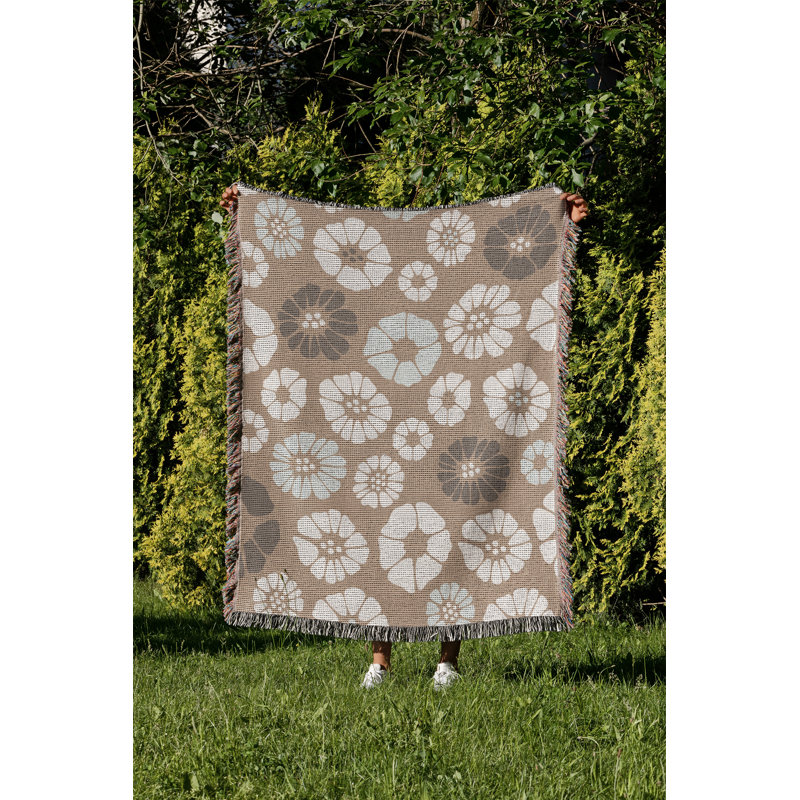 Jeté en coton Valu, Beige, 60 po x 80 po