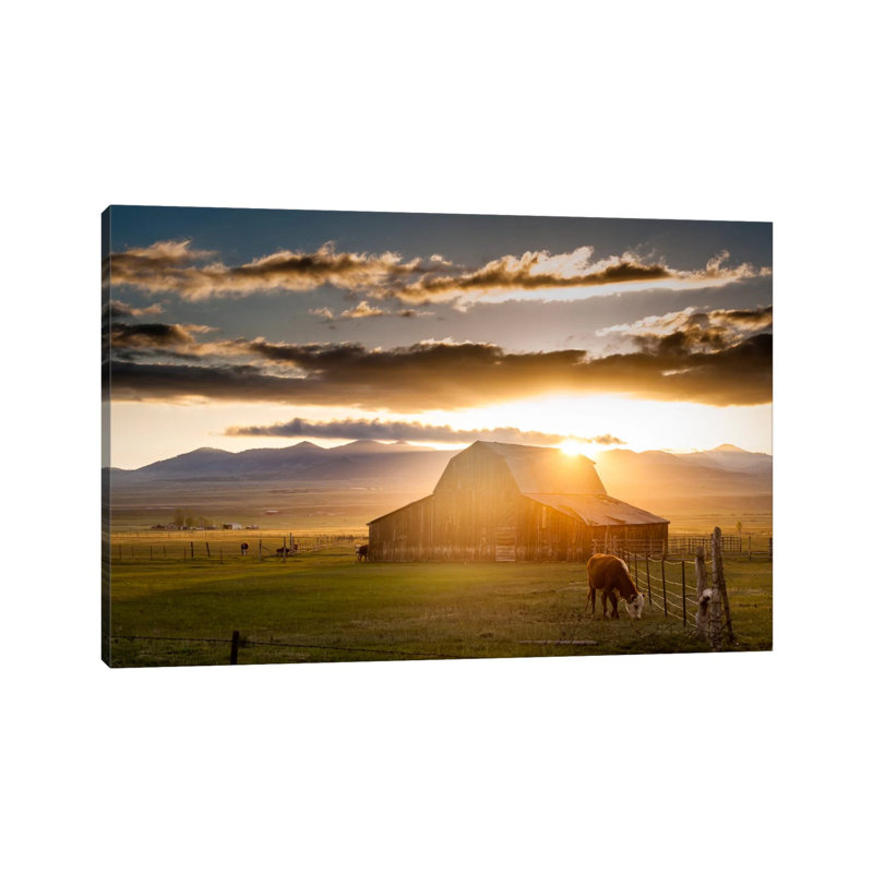 Wet Mountain Barn l 1 Piece Wrapped Canvas Wall Art, 20.32 cm H x 30.48 cm W