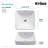 Elavo White Ceramic Square Drop-in Bathroom Sink with Overflow