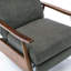 Fauteuil inclinable à accoudoirs en bois - Gris anthracite