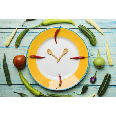 Arnod Arnod Food Clock - Wrapped Canvas Print
