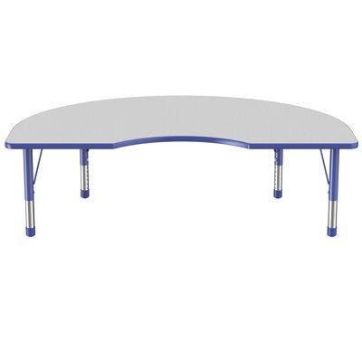48" x 72" Kidney T-Mold Activity Table with Adjustable Legs