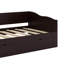 Lit de jour simple en bois avec couchette et tiroirs de rangement-1391266034