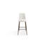 Wyatt Upholstered Bar Stool In Ricotta Boucle And Bronze Metal