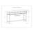 Banting 54"W Solid Wood Mid-Century Modern Sofa Table with 3 Drawers and Metal Base