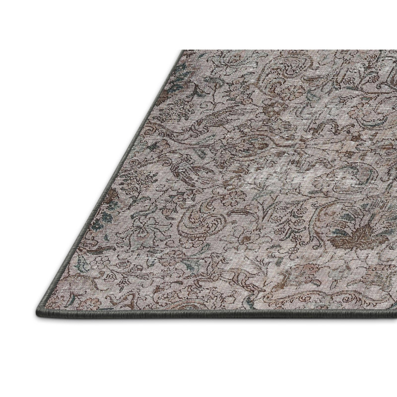 Tapis gris/brun clair traditionnel Wienand, Rectangle 2 pi x 5 pi