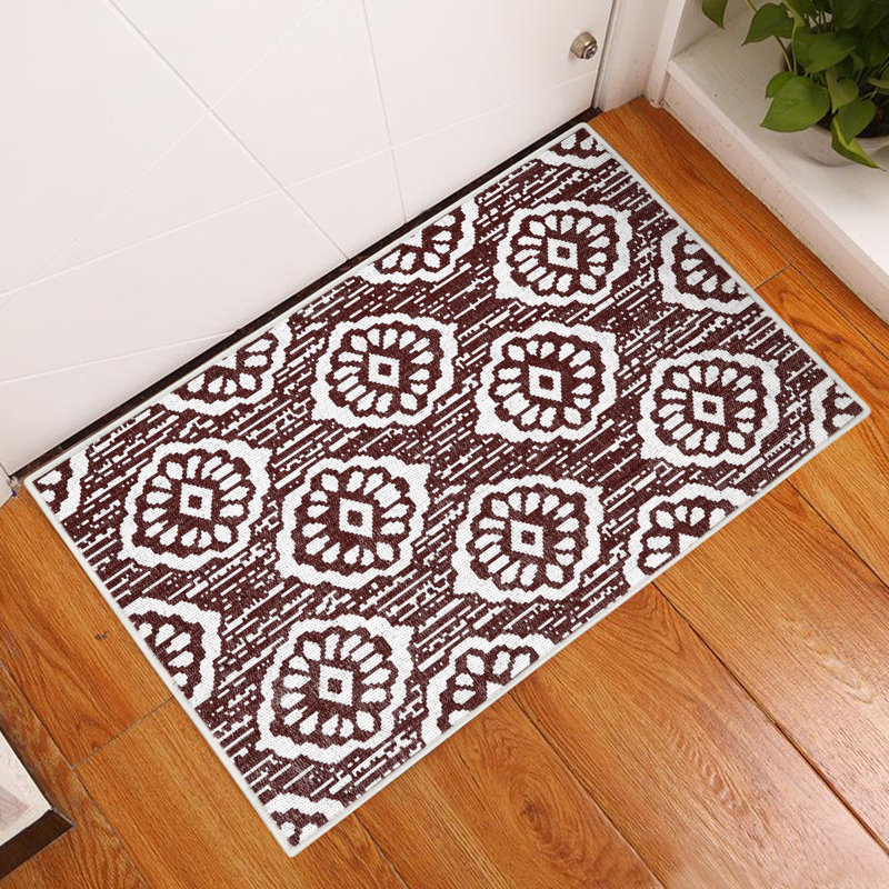 Tapis d'entrée antidérapant 36 po x 24 po, Marron