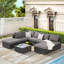 Ensemble de canapé modulaire d'extérieur avec coussins lavables et fabrication robuste-394517906