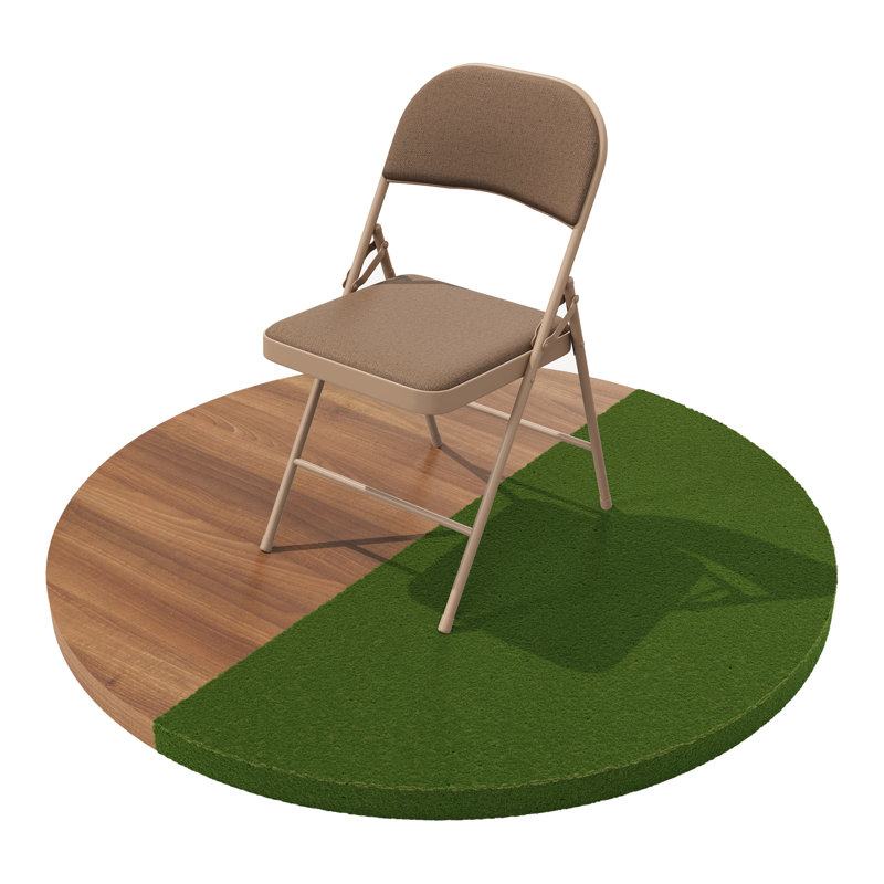 Padded Fabric Padded Folding Chair, Brown
