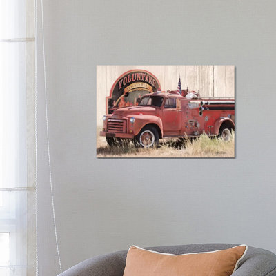 Volunteer Firefighter 1 Piece Wrapped Canvas Wall Art
