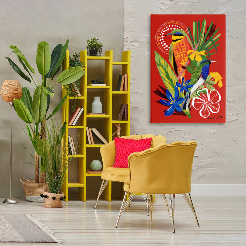 «Gambia Inspired Birds», art mural par Hannah Byatt, H 45 po x l 30 po