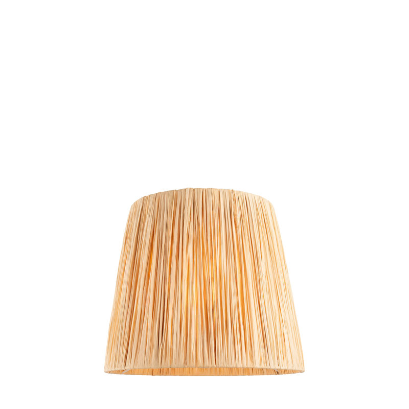 Raffia Lamp Shade finished in Natural Raffia, 20cm H x 16.5cm W x 30cm D