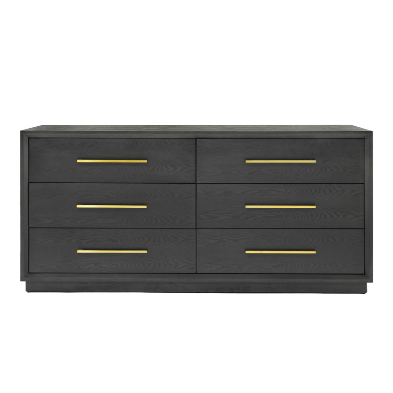 Commode 6 tiroirs Langley, Gris