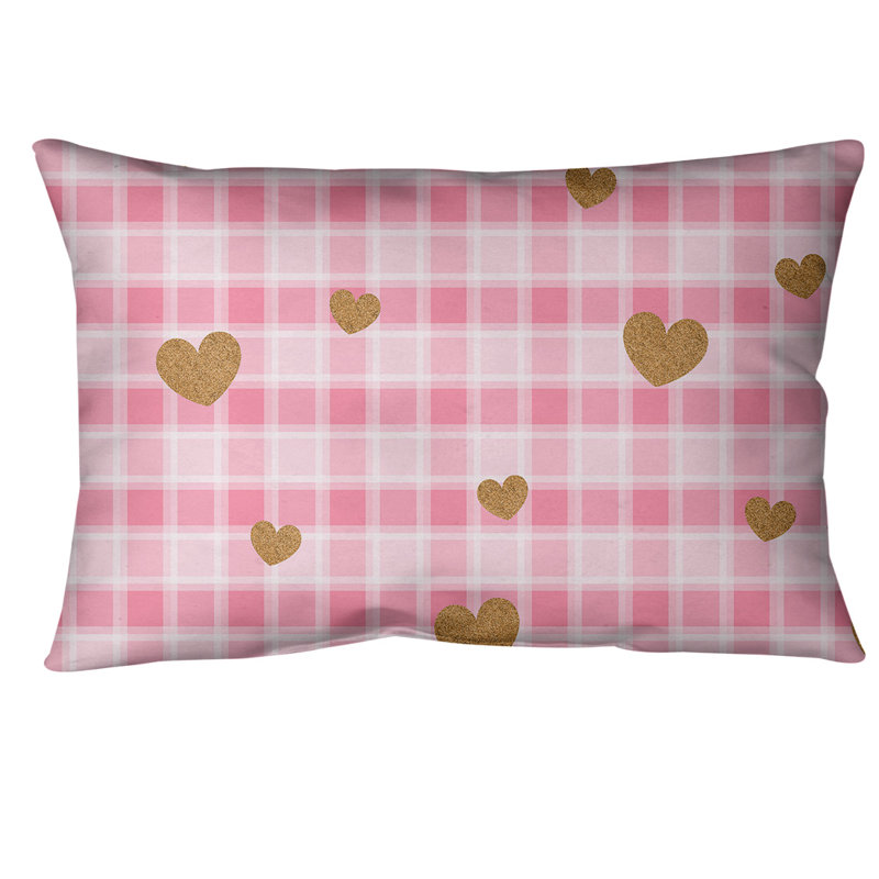 Coussin lombaire écossais, Paillettes dorées