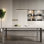 Table de salle à manger moderne en aluminium