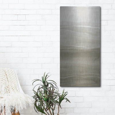  «Foggy 2» par Alicia Ludwig, art mural en métal, 24 po x 48 po