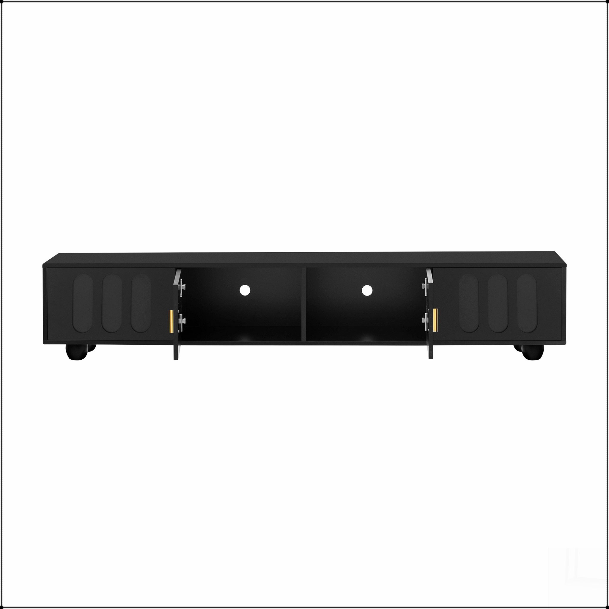 George Oliver Modern TV Stand for TVs up to 80 Inches, Entertainment ...