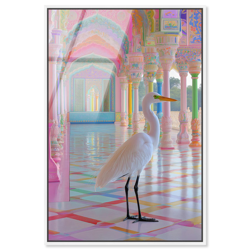 Oliver Gal Palace Passage I Bright - Framed Acrylic Glass Wall Art, Gold , 24" H x 16" W