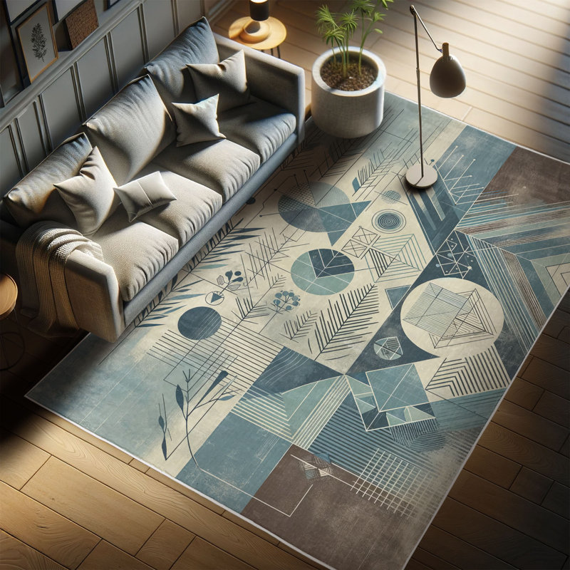 Machine Printed 177cm X 122cm Area Rug