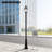 Outdoor Heavy Duty Metal Lamp Post With Ground Cage-129160676