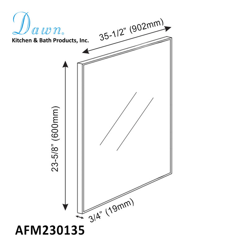 Akhavi Metal Rectangle Wall Mirror, 35.5" H x 23.63" W