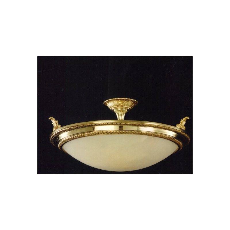 Deshotel Glass Semi Flush Mount, Antique Silver