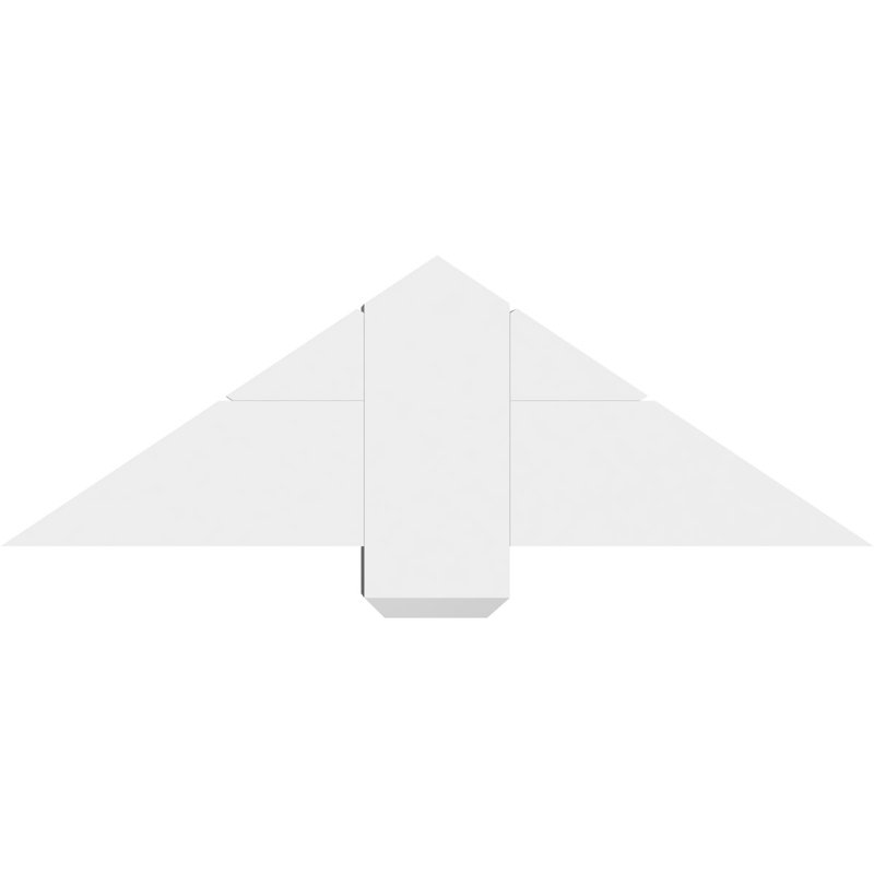 Support de pignon en PVC de qualité architecturale Kennewick, H 12 po x l 36 po (pas: 8/12), P 4 po x F 6 po