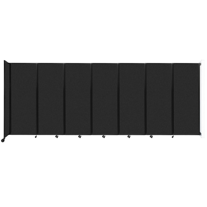 11 - Cloison pliante à panneaux, Noir, 7, L 234 po x H 72 po x P 12 po
