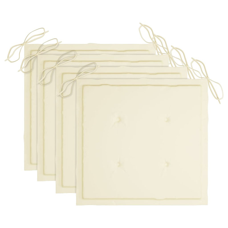 Outdoor Seat Cushion, Cream, 15.7" x 15.7" x 1.2"