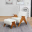 Upholstered Chenille Armchair With Footstool-488585400-503314700