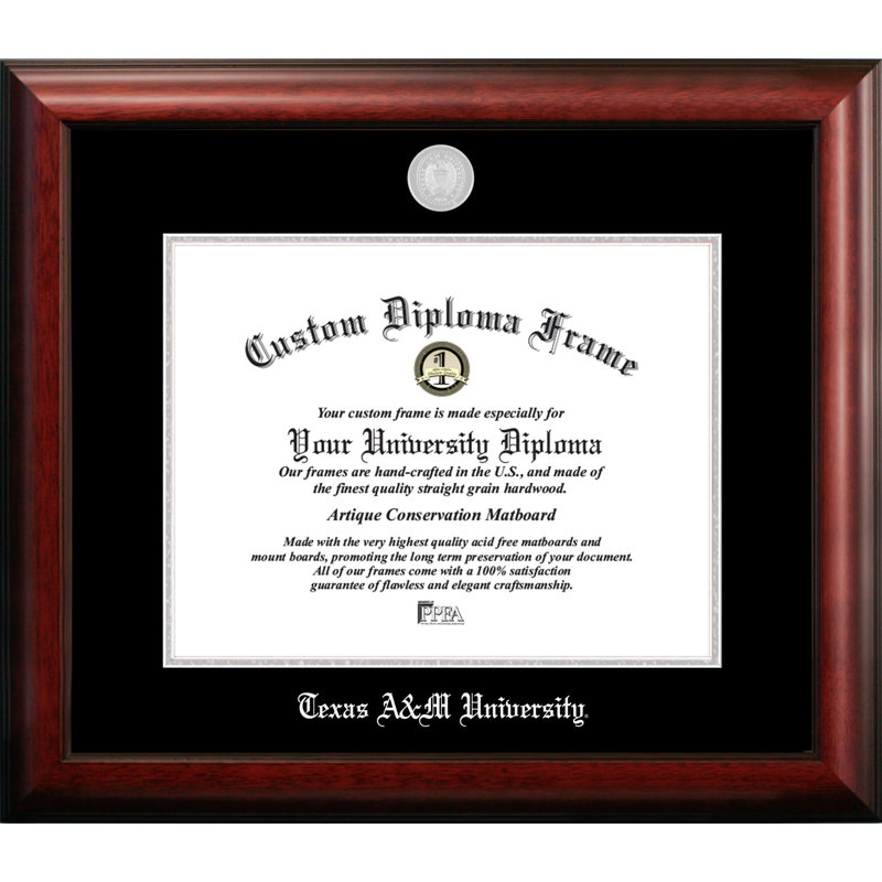 Satin Brown Wood Embossed Picture Frame with Mat