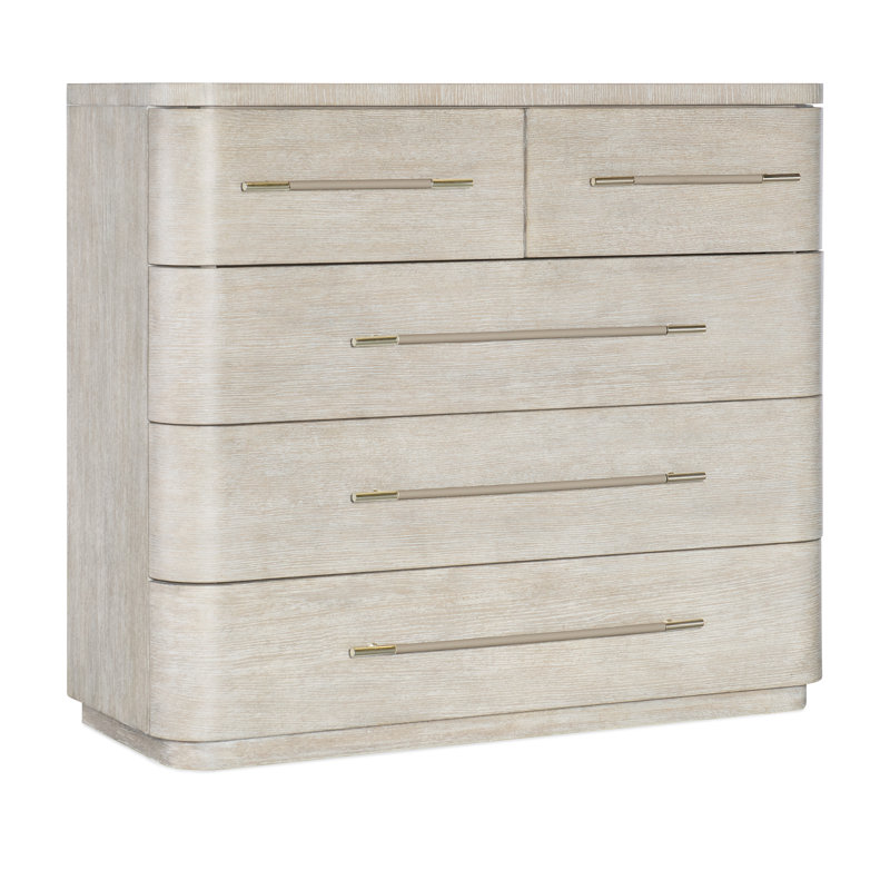 Modern Mood 5 - Drawer Dresser, Light Wood/Diamond