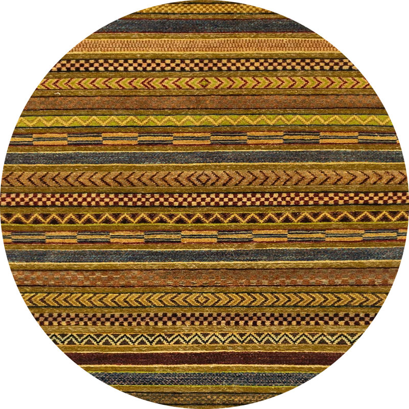 Abstract Indoor Rug, Round 5'