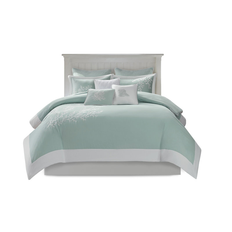 Duvet Cover Mini Set Aqua, Full/Queen Duvet Cover + 2 Shams