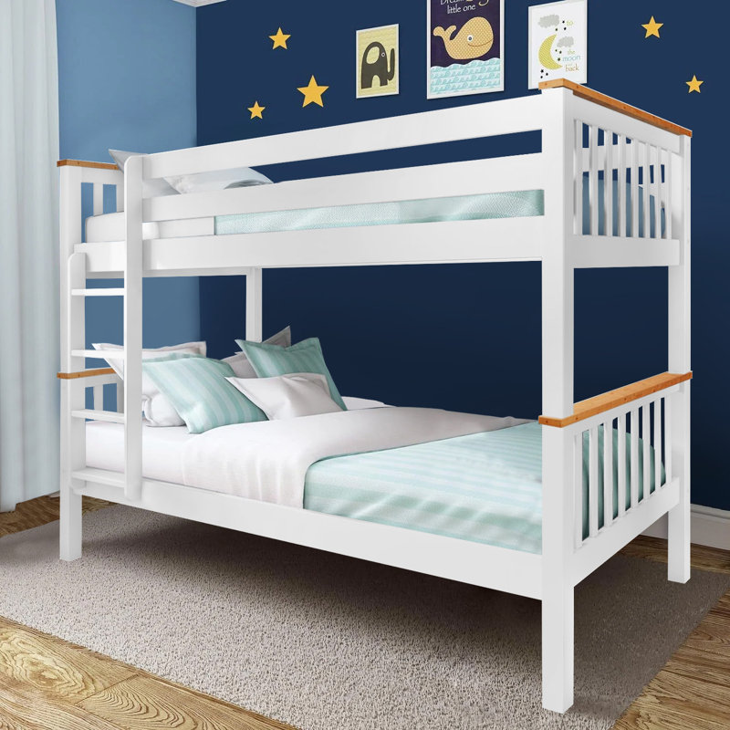 Gaest Bunk Bed, White+Pine