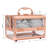 Savvy Lux Makeup Travel Case with Crystal Clear Panels Portable Train Case with Flip Top Mirror-1559147026