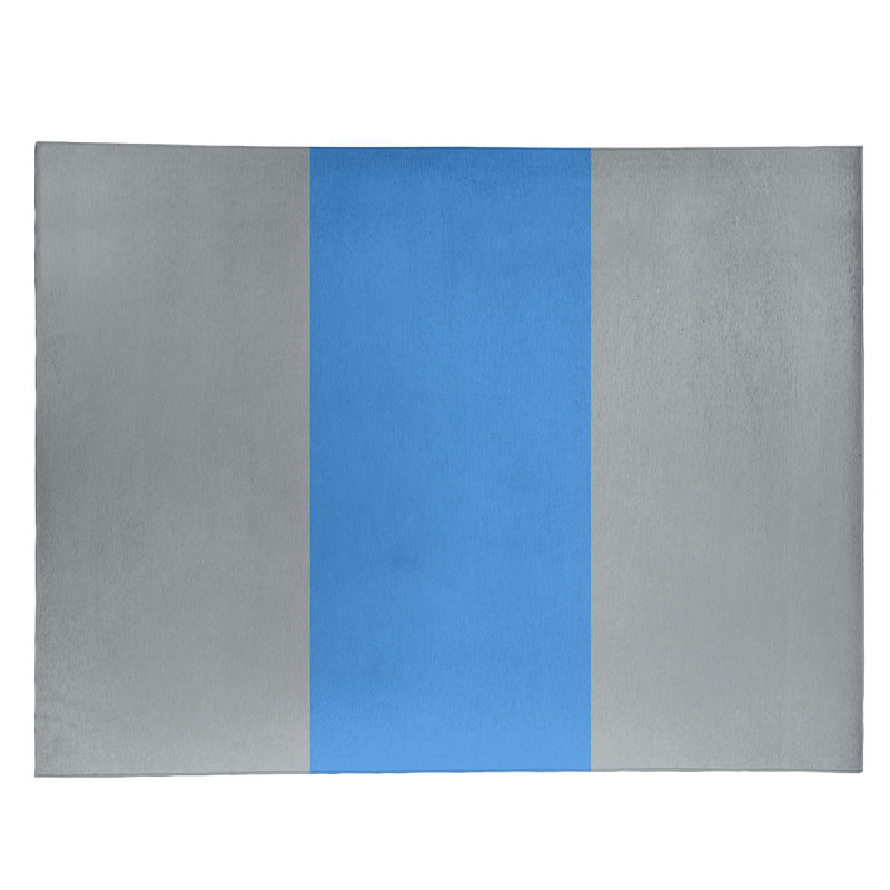 Tapis à rayures en poly-gris tennessee foote, Rectangle 9 pi x 12 pi