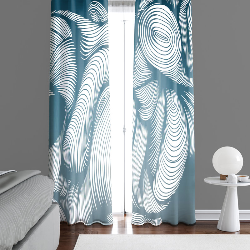 Paire de rideaux semi-transparents en polyester Annalies, L 40 po x L 52 po