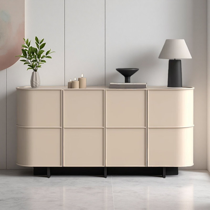 Armoire décorative italienne de conception minimaliste, Crème