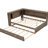 Full Size Daybed With Storage, Led, , And Trundle In Antique Wood - Modern Appeal, Long-Lasting Robust Hue-847782543