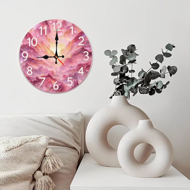 Cadran rose avec nuage