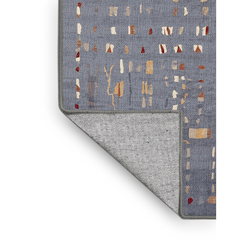 Machine Washable Gray Area Rug, Rectangle 7' x 10'