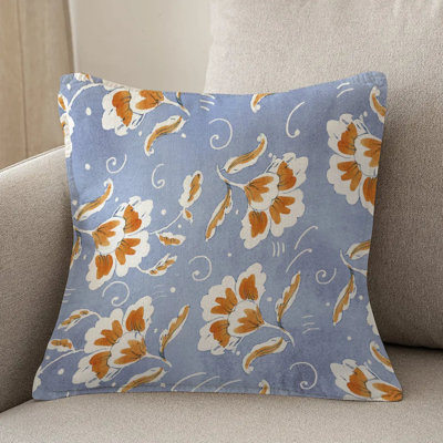 Spanish Botanica Microfiber Throw Square Pillow Cover & Insert