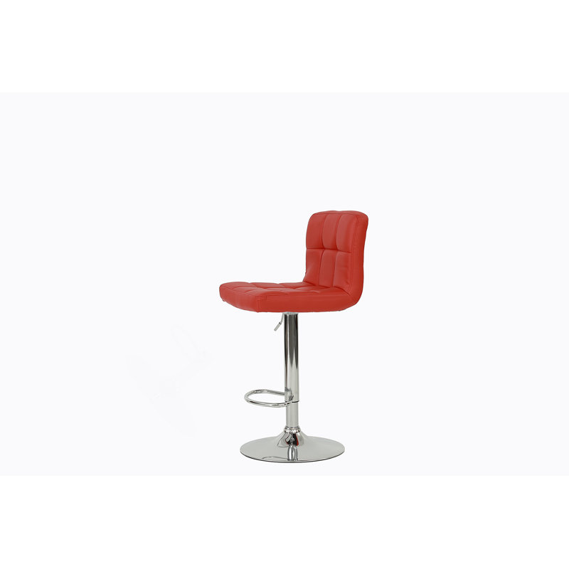 BAR STOOL In Red, Chrome