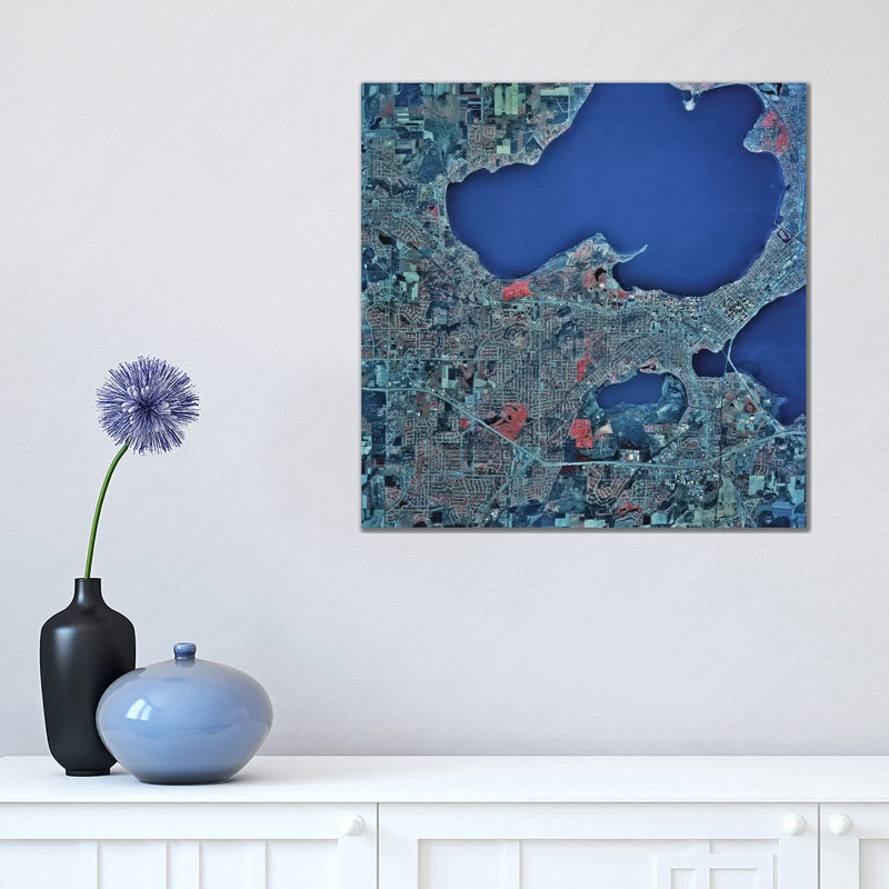 Madison, Wisconsin 1 Piece Wrapped Canvas Wall Art, 45.72 cm H x 45.72 cm W x 3.175 cm D