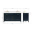 Cambridge 67'' Double Bathroom Vanity with White Quartz Top-90865184-132281593
