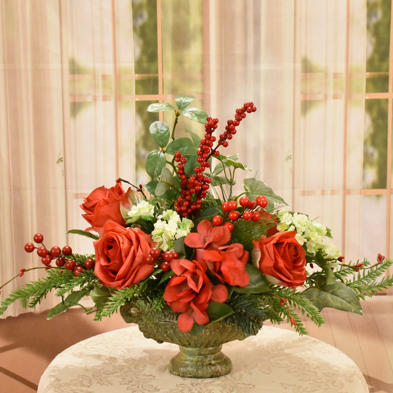 Faux Silk Rose Arrangement