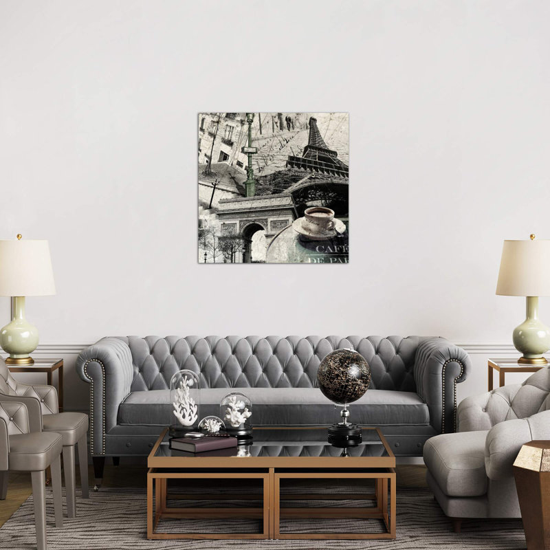 Paris by GraphINC - Print on Canvas, 45.72 cm H x 45.72 cm W x 1.91 cm D, No Frame