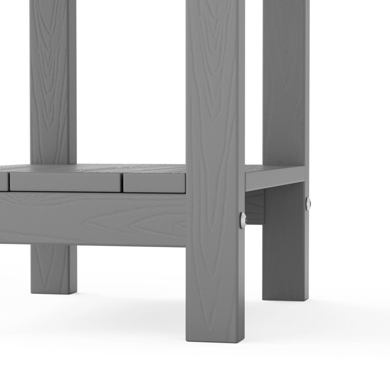 Table de bout ronde 18 po Adirondack pour terrasse en plastique / résine, Gris